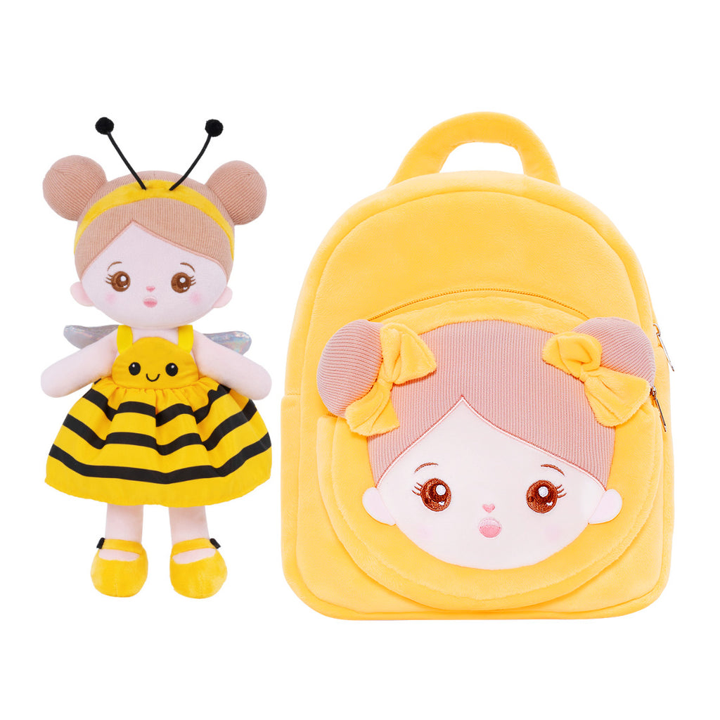 Personalized Yellow Bee Plush Baby Girl Doll