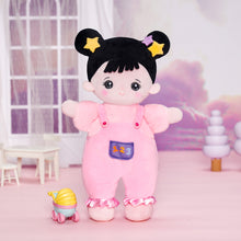 Load image into Gallery viewer, Personalized Black Hair Mini Plush Rag Baby Doll &amp; Gift Set