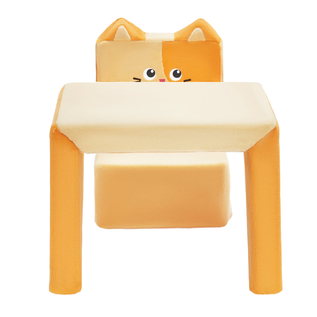 2 in 1 Cute Cat Children Sofa Couch and Desk