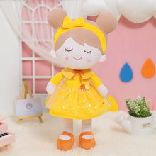 Load image into Gallery viewer, Personalized Thanksgiving Day Yellow Dress Girl Doll + Cloth Basket Gift Set