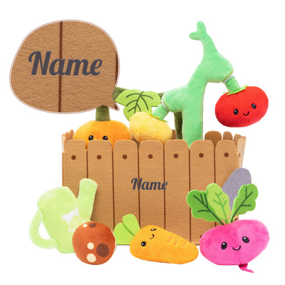 Personalized Baby's First Vegetable Garden Plush Playset