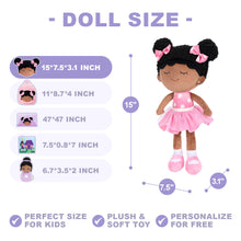 Load image into Gallery viewer, Personalized Pink Deep Skin Tone Plush Dora Doll + Backpack