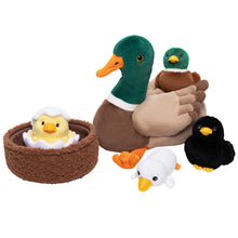 Load image into Gallery viewer, Mallard Dabbling Duck Plush Stuffed With 4 Ducklings in Nest - Pre Order