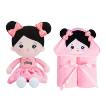 Load image into Gallery viewer, Personalized Doll and 35 Inch Soft Baby Blanket Combo