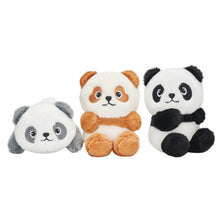 Load image into Gallery viewer, Plush Stuffed Panda Mommy with 3 Babies in Bamboo Bag Set