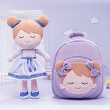 Load image into Gallery viewer, Personalized Light Purple Doll and Backpack