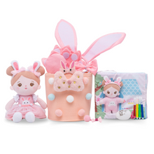 Load image into Gallery viewer, Easter Sale - Personalized Bunny Girl Plush Doll Gift Set