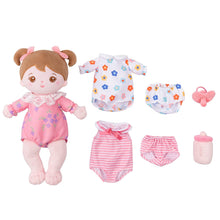 Load image into Gallery viewer, Personalized Dress Up Plush Baby Girl Doll with Changeable Outfit
