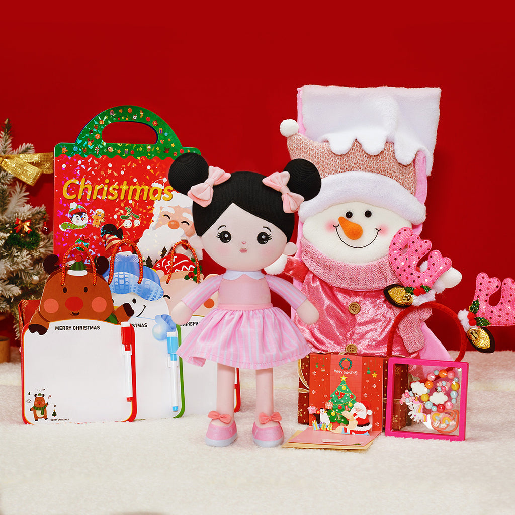 Personalized Christmas Doll and Stocking Gift Set