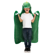 Load image into Gallery viewer, Name Personalized Dinosaur Hooded Blanket