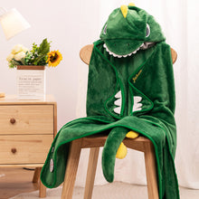 Load image into Gallery viewer, Name Personalized Dinosaur Hooded Blanket