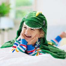 Load image into Gallery viewer, Name Personalized Dinosaur Hooded Blanket