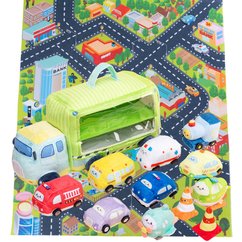 Personalized Baby's First Truck Car Sensory Toy Set