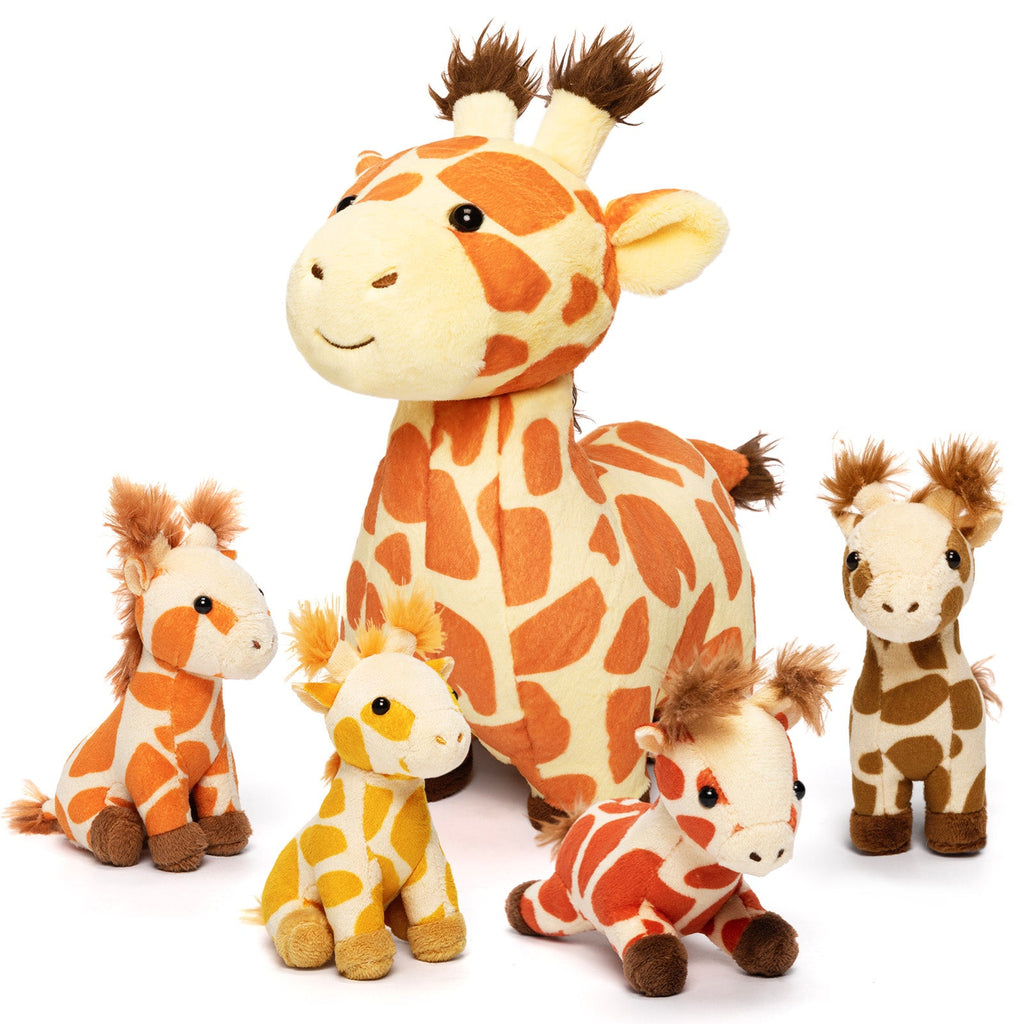 Plush Stuffed Animal Family Toy Set Mommy with Babies - 9 Themes