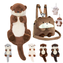 Load image into Gallery viewer, Otter Plush Stuffed Animal with 4 Babies