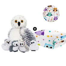 Load image into Gallery viewer, Owl Plush Stuffed Animal with 4 Babies