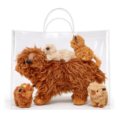 Ouozzz Plush Stuffed Animal Family with Clear Gift Bag