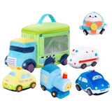 Personalized Baby's First Cars Sensory Toy Plush Playset