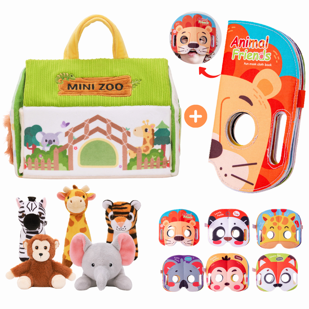 Personalized Portable Fun Plush Zoo House Set