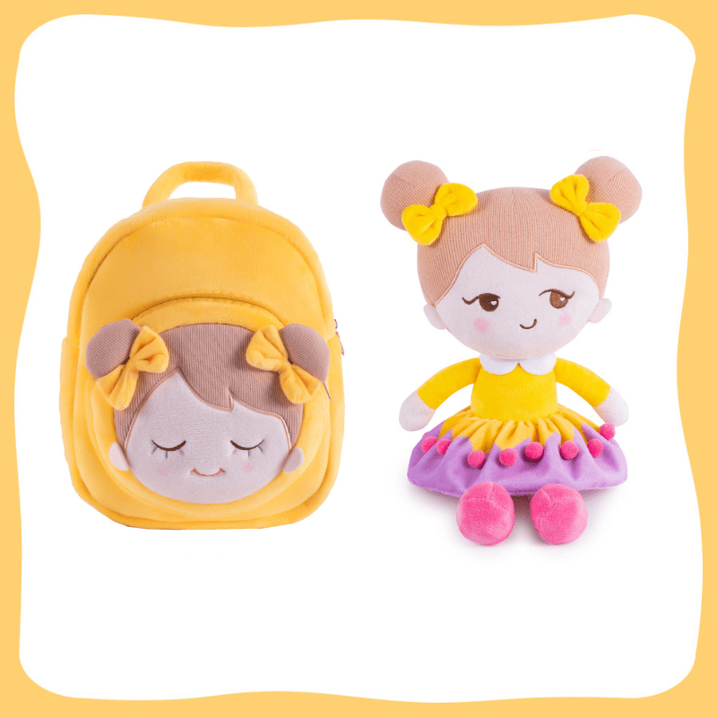 OUOZZZ Personalized Plush Doll and Optional Backpack B- Lemon 🍋 / Gift Set With Backpack