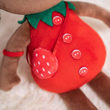 Load image into Gallery viewer, iFrodoll iFrodoll Personalized Deep Skin Tone Plush Strawberry Doll Red