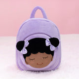 Personalized Deep Skin Tone Purple Backpack