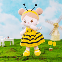 Load image into Gallery viewer, Personalized Yellow Bee Plush Baby Girl Doll