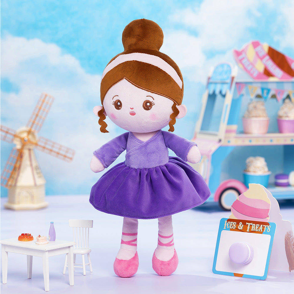 Personalized Purple Ballet Plush Girl Doll