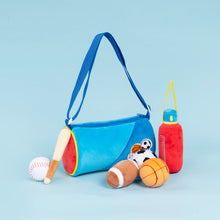 Load image into Gallery viewer, Personalized Baby&#39;s First Sports Bag Plush Sensory Toy Set