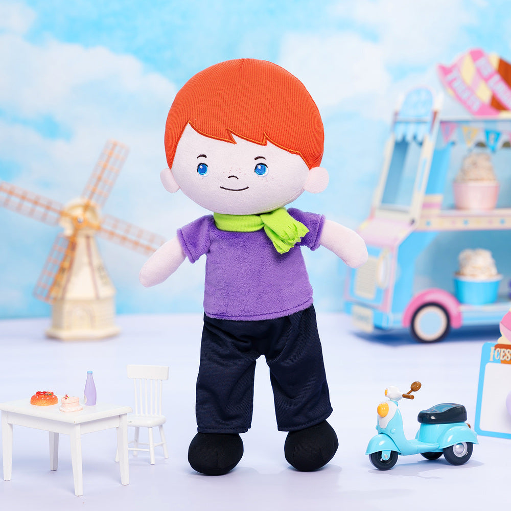 Personalized Blue Eyes Plush Boy Doll