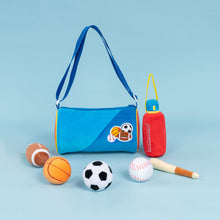 Load image into Gallery viewer, Personalized Baby&#39;s First Sports Bag Plush Sensory Toy Set