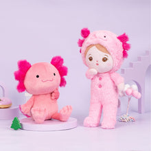 Load image into Gallery viewer, OUOZZZ Personalized Pink Newt Plush Baby Doll