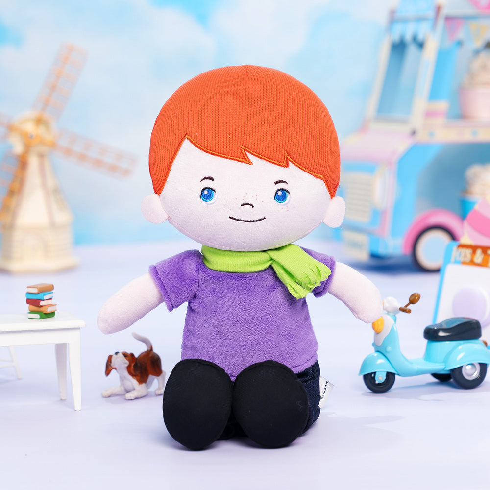 Personalized Blue Eyes Plush Boy Doll