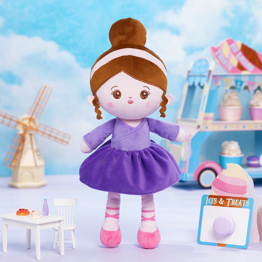 Personalized Purple Ballet Plush Girl Doll