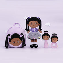 Load image into Gallery viewer, OUOZZZ Personalized Purple Deep Skin Tone Plush Ash Doll