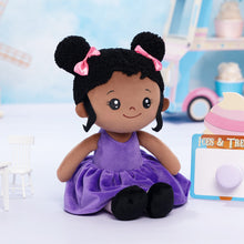 Load image into Gallery viewer, Personalized Deep Skin Tone Tap Dancer Plush Girl Doll