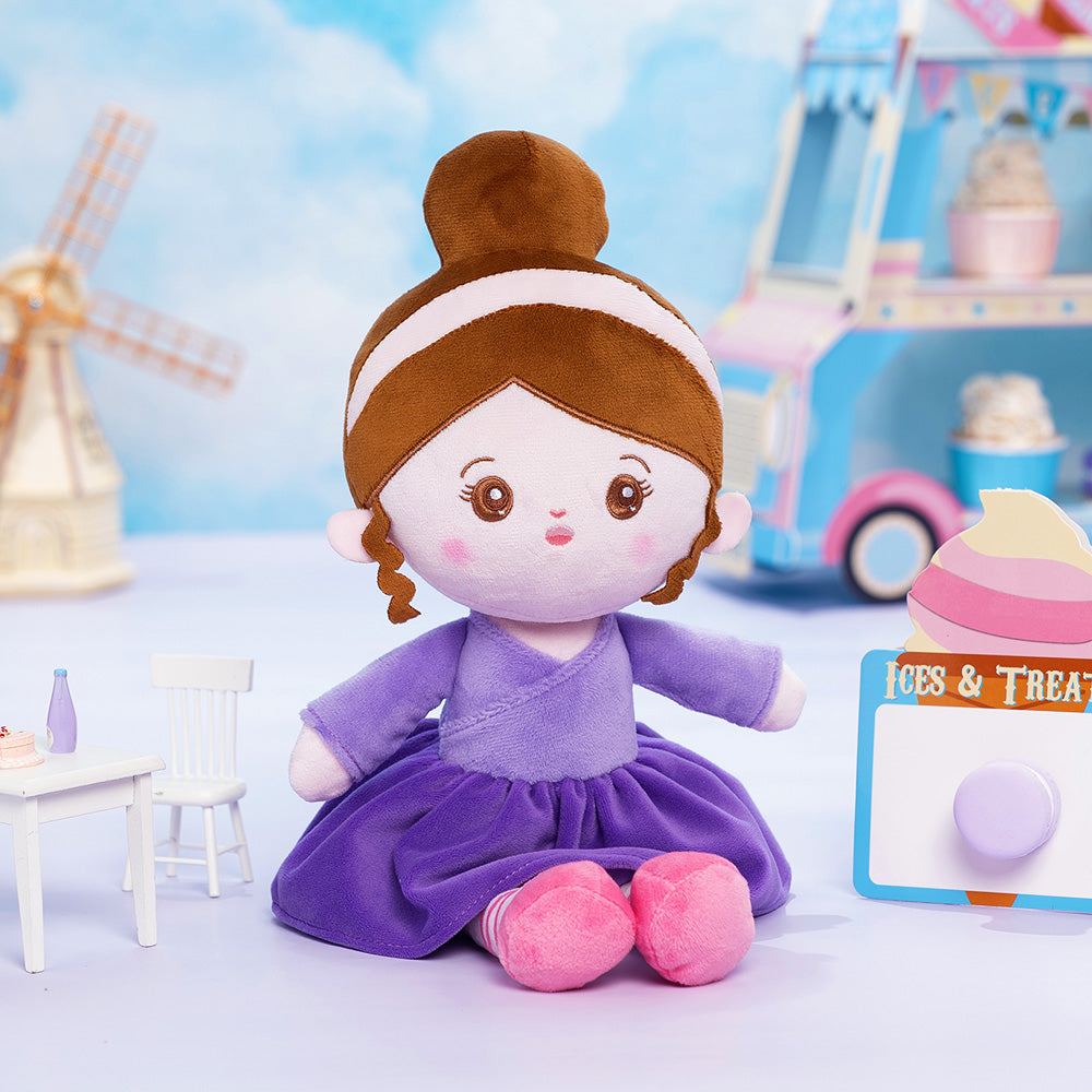 Personalized Purple Ballet Plush Girl Doll