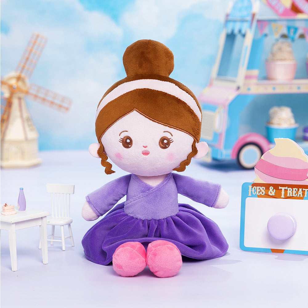 Personalized Purple Ballet Plush Girl Doll