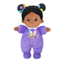 Load image into Gallery viewer, Personalized Purple Deep Skin Tone Mini Plush Baby Doll