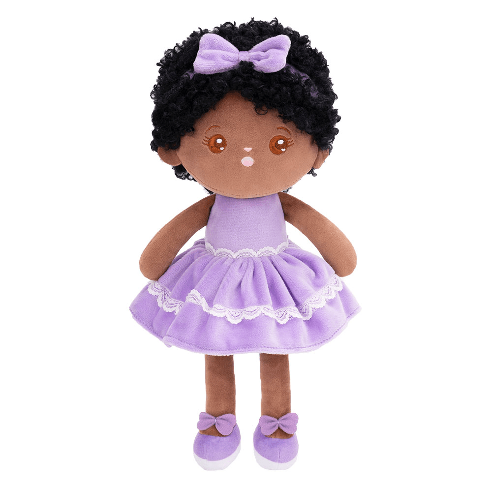 lovinglydoll Lovingly Personalized Deep Skin Tone Plush New Curly Hair Doll