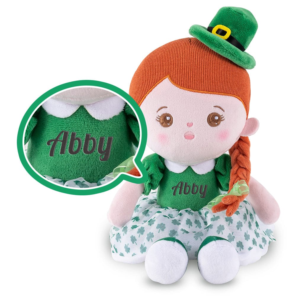 OUOZZZ Personalized Plush Rag Baby Doll - Girl-Red Hair