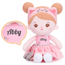 Load image into Gallery viewer, OUOZZZ OUOZZZ Personalized Doll + Backpack Bundle Pink Cat Girl / Only Doll