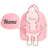 Personalized Pink Plush Backpack with Doll Carrier