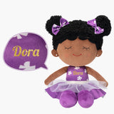 Personalized Purple Deep Skin Tone Plush Dora Doll