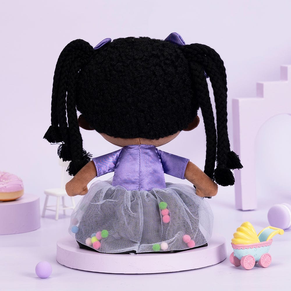 OUOZZZ Personalized Purple Deep Skin Tone Plush Ash Doll