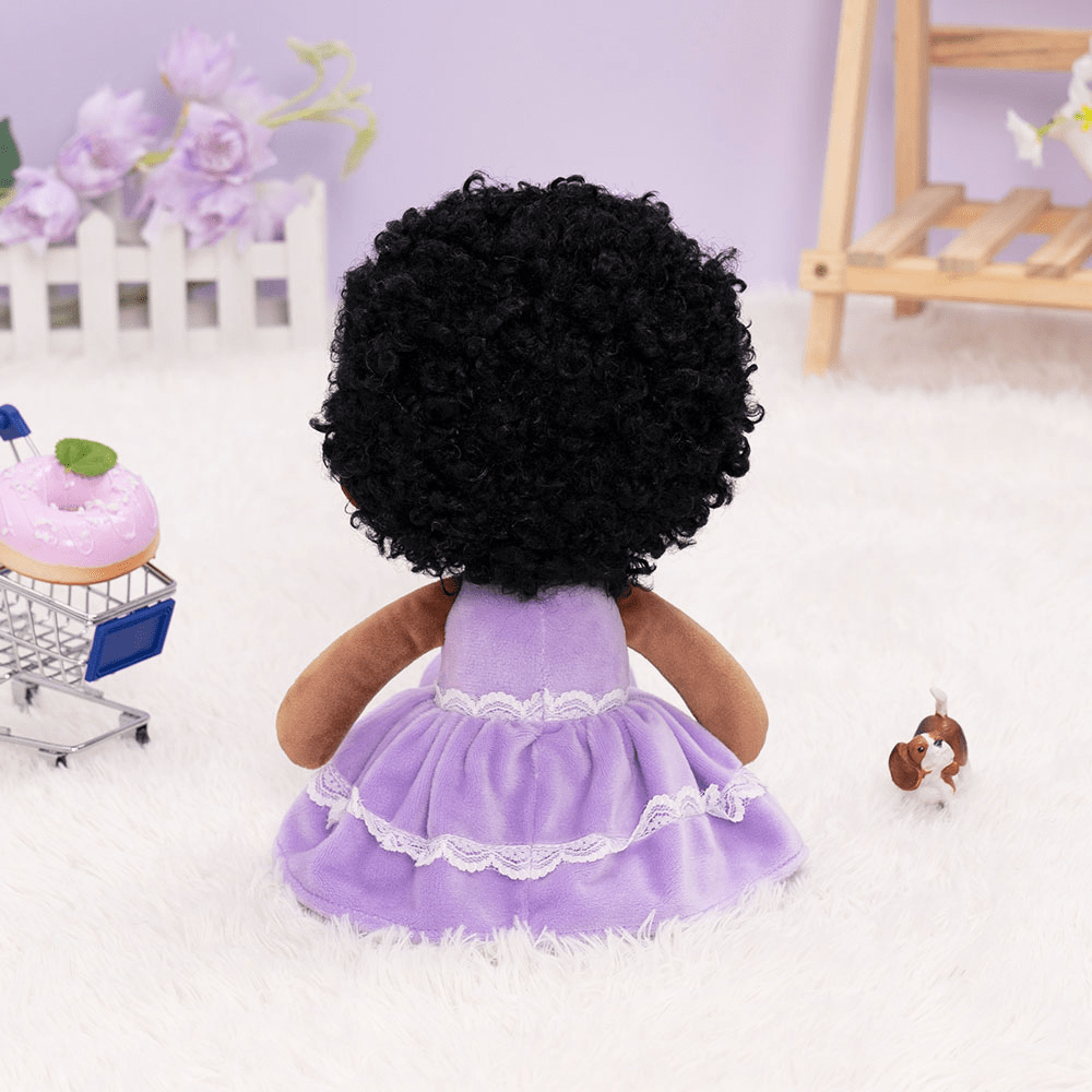 lovinglydoll Lovingly Personalized Deep Skin Tone Plush New Curly Hair Doll