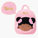 Personalized Deep Skin Tone Pink Dora Backpack