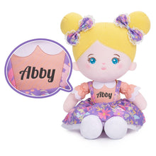 Load image into Gallery viewer, OUOZZZ Personalized Blue Eyes Plush Baby Doll Blond Girl Doll