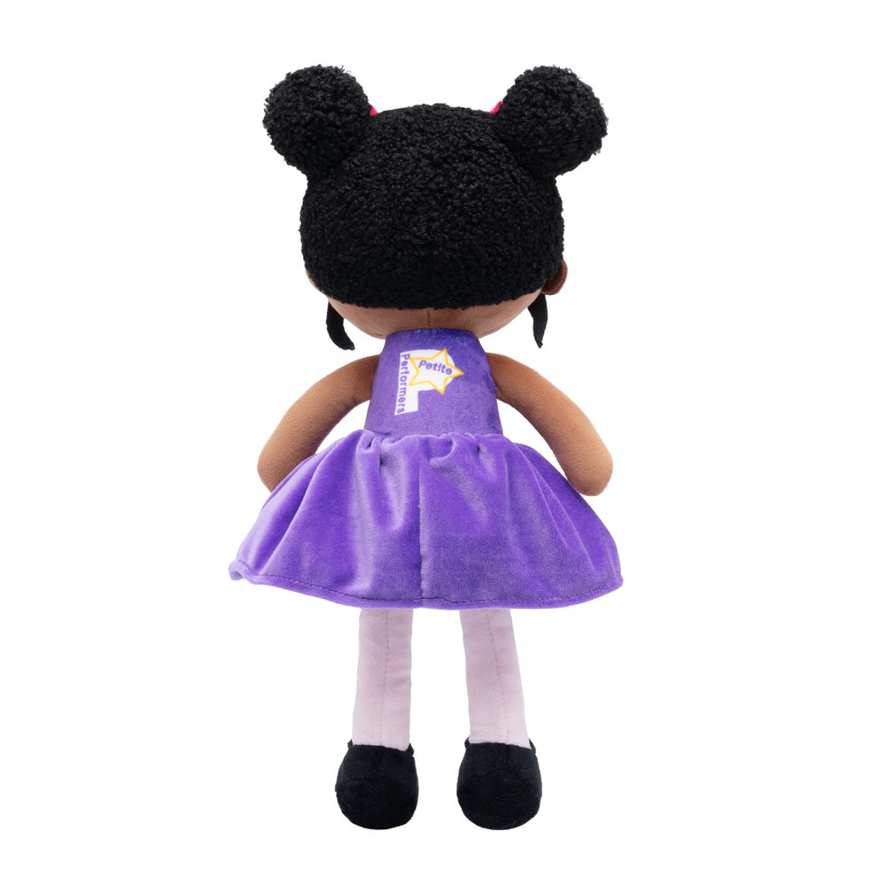 Personalized Deep Skin Tone Tap Dancer Plush Girl Doll