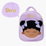 Personalized Deep Skin Tone Pink Dora Backpack